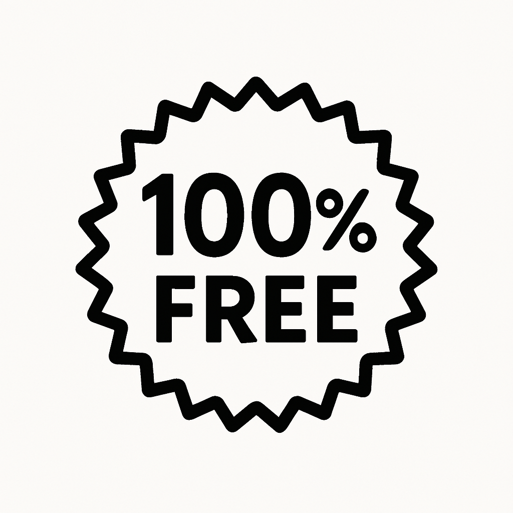 100% Free, Unlimited Use